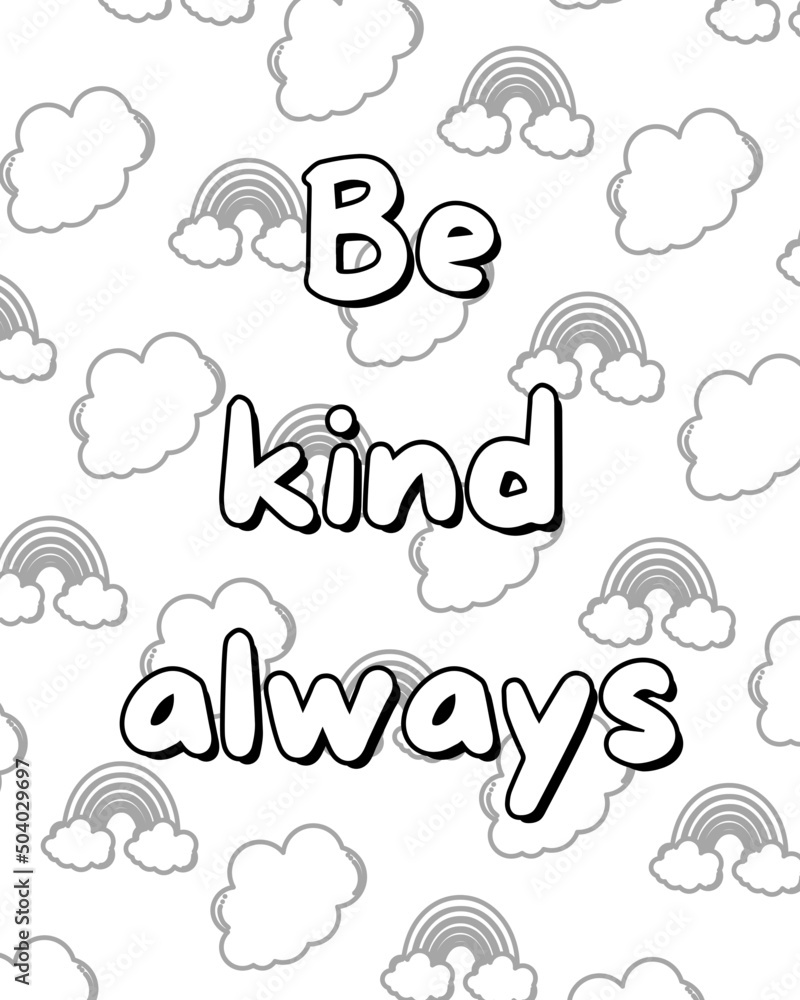 Positive affirmations coloring pages for kids
