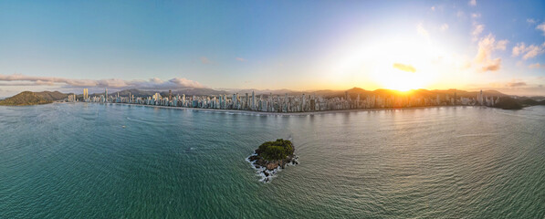 Sunset in the beautiful city of Balneário Camboriu