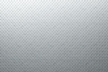 Diamond plate metal background. Brushed metallic texture. 3d rendering