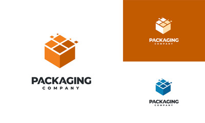 Wall Mural - Packaging Logo designs concept vector, Delivery logo template, Fast Cargo logo symbol icon vector