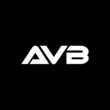 AVB letter logo design with black background in illustrator, vector logo modern alphabet font overlap style. calligraphy designs for logo, Poster, Invitation, etc.
