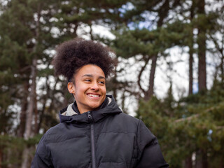 portrait of girl in park