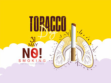 Vector Illustration Concept Of No Smoking And World No Tobacco Day
