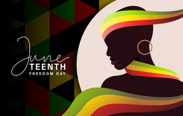 Juneteenth Free-ish Since June 19, 1865. Freeish Design of Banner. Black Lives Matter. Vector logo Illustration. Juneteenth Independence Day. Freedom or Emancipation day. Annual american holiday