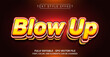 Blow Up Text Style Effect. Editable Graphic Text Template.