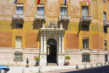 Palazzo Doria-Spinola or or Palazzo Antonio Doria (circa 1543). UNESCO world heritage site. Nowadays serves as offices of the Prefecture and the Province of Genoa, Italy