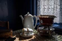 Old Fashioned Dutch Interior, Tableware And Room Decoration In Small Fisherman's Houses In North-Holland, Enkhuizen, Netherlands