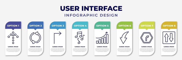Wall Mural - infographic template with icons and 8 options or steps. infographic for user interface concept. incl