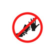 Stop corruption sign design vector isolated