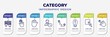 © IconArt - infographic template with icons and 8 options or steps. infographic for category concept. included typing, clicker, hold, busy, navigation, scroll, select, pointer editable vector.