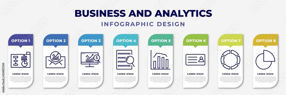 infographic template with icons and 8 options or steps. infographic for ...