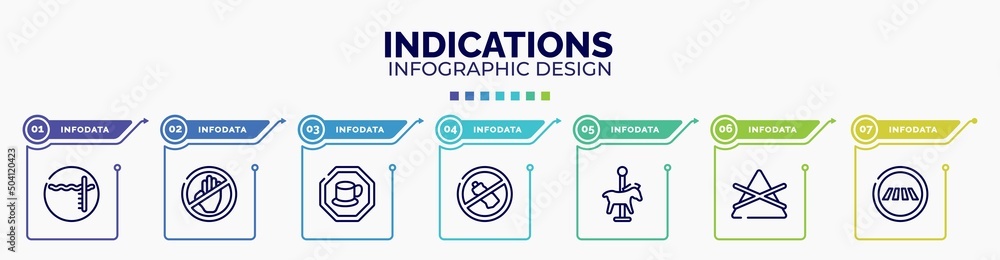 Vector Indication infographic for indications concept. vector infographic template with ...