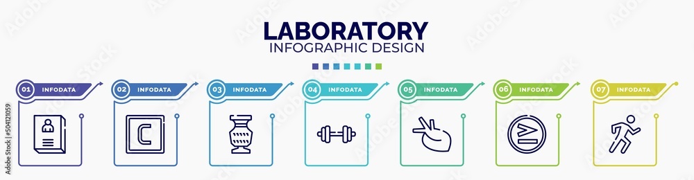infographic for laboratory concept. vector infographic template with ...