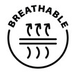 © Revolutionizzed - breathable black outline badge icon label isolated vector on transparent background