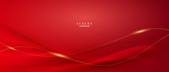 Wall Mural - abstract vector luxury red and gold background modern creative concept