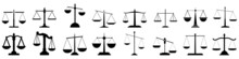 Libra Icon Vector Set. Scales Illustration Sign Collection. Balance Symbol. Weigher Logo.