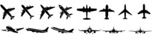Aircraft Icon Vector Set. Airplane Illustration Sign Collection. Plane Symbol Or Logo.