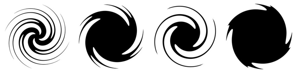Leinwandbilder - Abstract spiral, swirl, twirl design element. Helix, volute, vortex effect shape