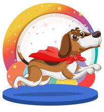 Super Hero Beagle Cartoon Character