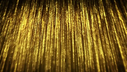 Wall Mural - abstract gold filaments bursting background/ 4k animation of an abstract wallpaper background of bur