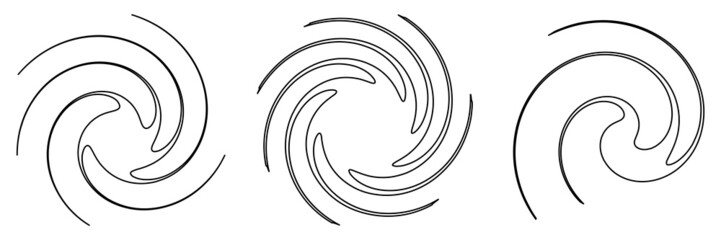 Leinwandbilder - Abstract spiral, swirl, twirl design element. Helix, volute, vortex effect shape