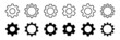 Gear setting icon set. Cog wheel icon. Gear wheel icon. Gear setting icon collection