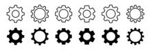 Gear Setting Icon Set. Cog Wheel Icon. Gear Wheel Icon. Gear Setting Icon Collection