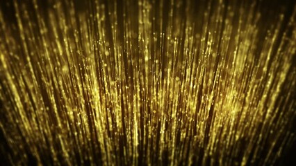 Wall Mural - abstract gold filaments bursting background/ 4k animation of an abstract wallpaper background of bur
