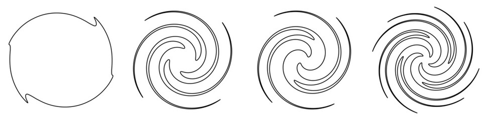Leinwandbilder - Abstract spiral, swirl, twirl design element. Helix, volute, vortex effect shape