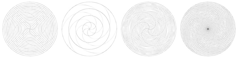 Leinwandbilder - Abstract spiral, swirl and twirl element. Volute, helix vector
