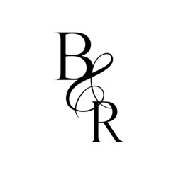 rb, br, monogram logo. Calligraphic signature icon. Wedding Logo Monogram. modern monogram symbol. Couples logo for wedding