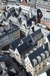 Blick von der Aussichtsplattform des Kaiserdom St. Bartholomäus auf die Neue Altstadt bei Sonnenschein in Frankfurt am Main in Hessen