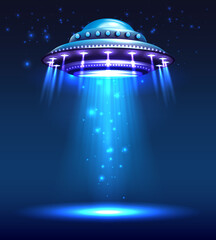 Wall Mural - alien ufo background