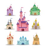 Fototapeta  - FairyTale castles. Vector illustration