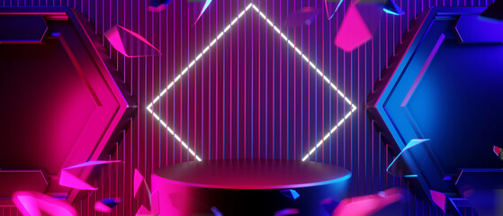 Wall Mural - abstract backgound video game of esports scifi gaming cyberpunk, vr virtual reality simulation and m