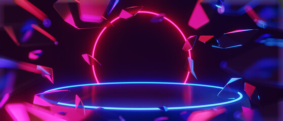 Wall Mural - abstract backgound video game of esports scifi gaming cyberpunk, vr virtual reality simulation and m