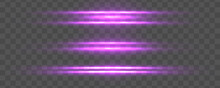 Horizontal Violet Light Rays, Flash Purple Line