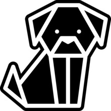 Dog Icon Black Vector Illustration