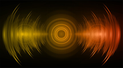sound waves oscillating dark light