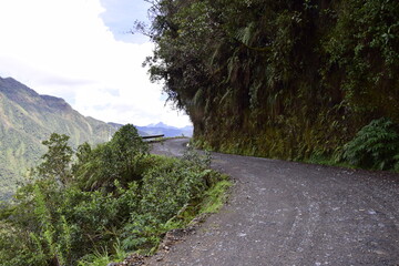 Death road, Camino de la Muerte, Yungas North Road between La Paz and Coroico, Bolivia