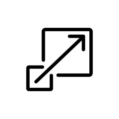 scalability or scalable system line art vector icon for apps and websites