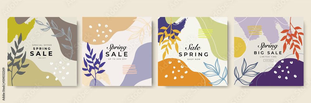 Tropical golden leaves vector illustration set. Exotic luxury abstract ...