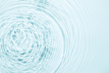 the texture of water on a blue background.