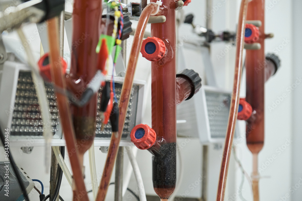 ภาพถ่าย Stock Fluidized Bed Reactor with Purple Phototrophic Bacteria ...