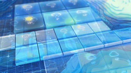 the beginning of the weather forecast animation