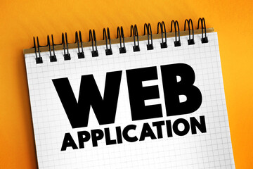 Wall Mural - web application - program that is stored on a remote server and delivered over the internet through 