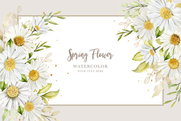 Wall Mural - hand drawn daisy floral background design