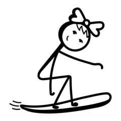 Sticker - Water Surfing 