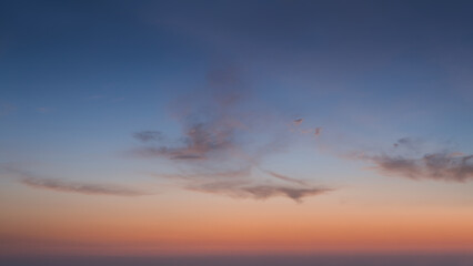 Wall Mural - Red blue sky with clouds at dawn as natural background.