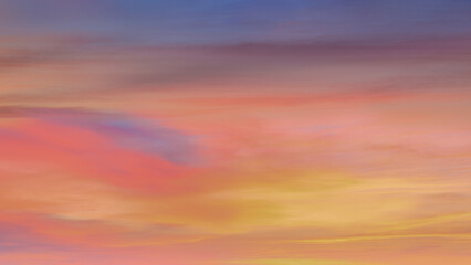 Wall Mural - unusual sky with clouds at beautiful sunset as natural background.